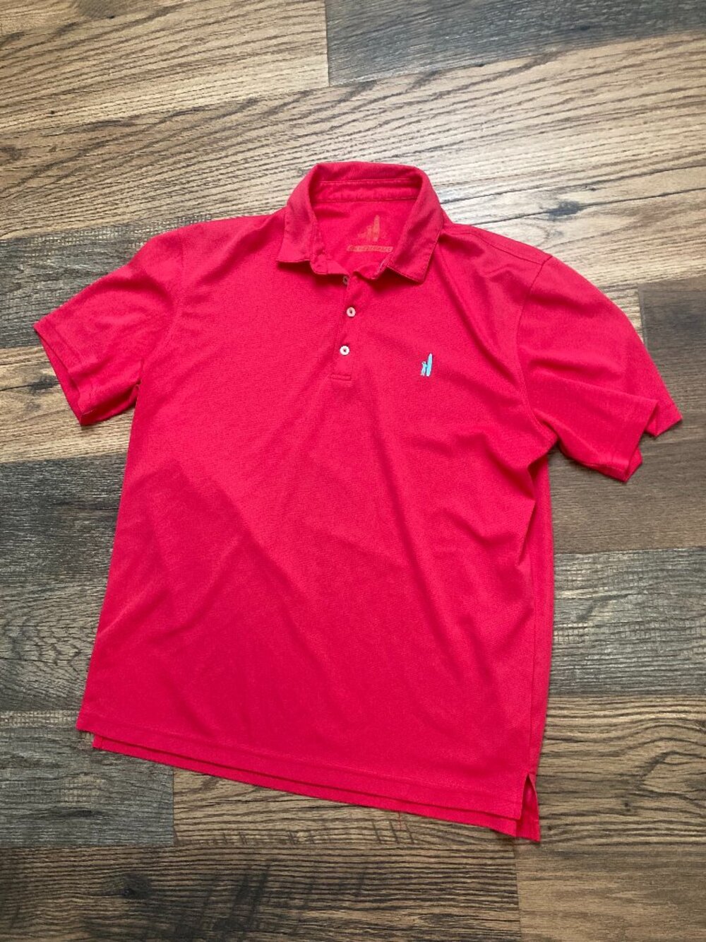 Johnnie-O Men’s Red Performance Polo Shirt Short Sleeve Golf Logo